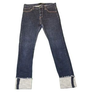 H: Connect Cuffed Slim Straight Jeans Women Blue Jeans 6